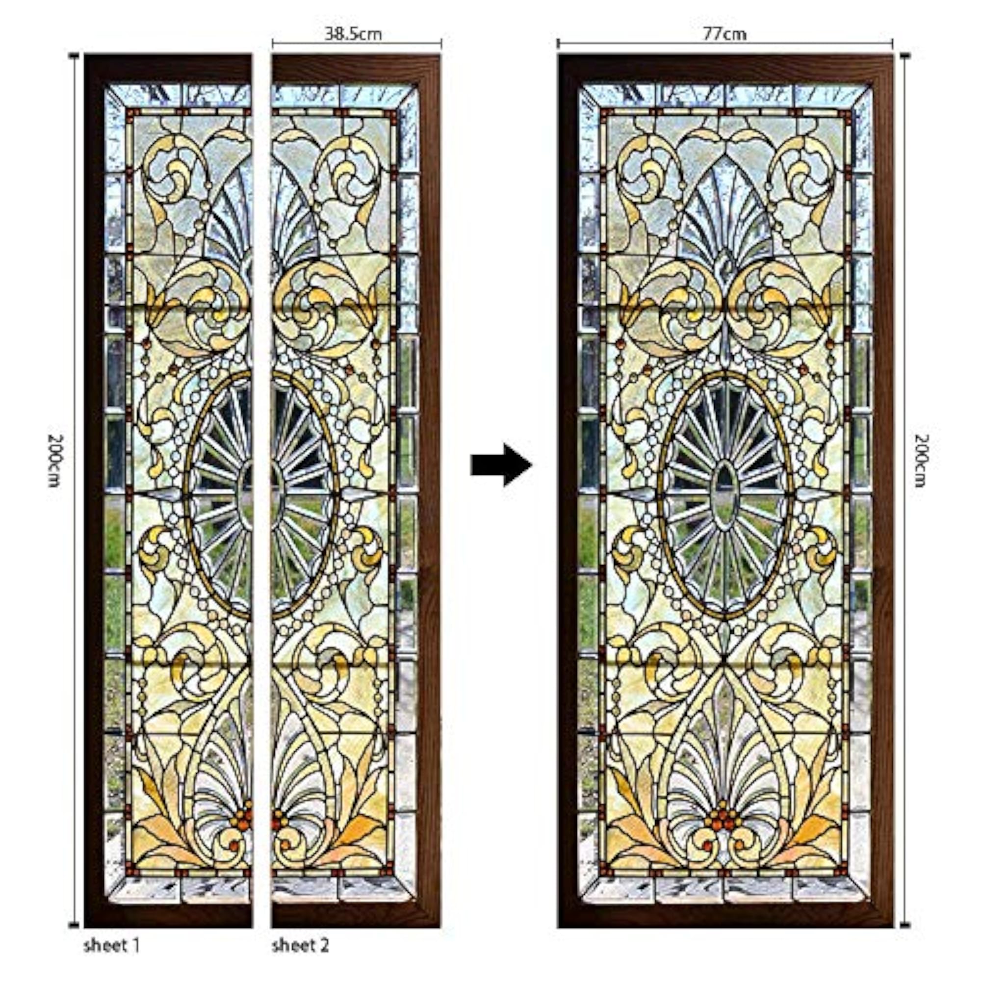 3D Door Sticker Wallpaper, Removable Decorative Mural